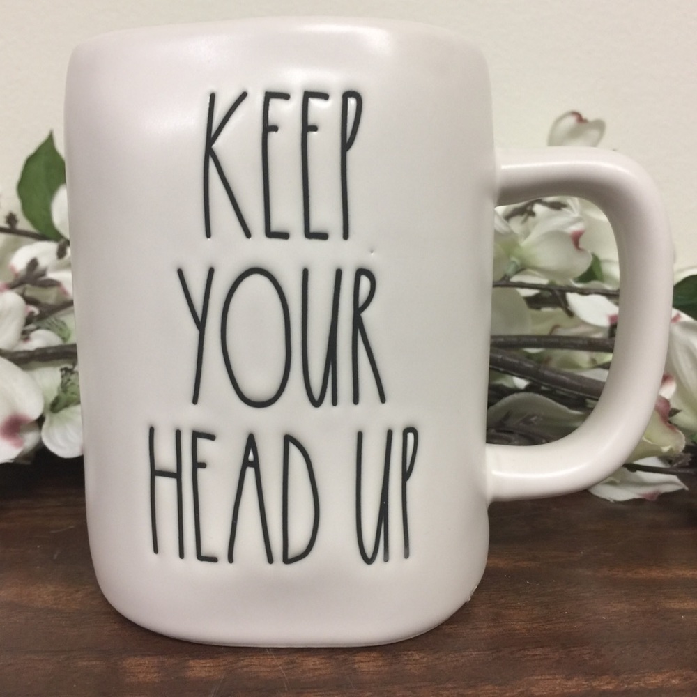 🔥Under $15 Bargain🔥 Rae Dunn KEEP YOUR HEAD UP Mug